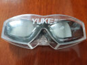 羽克泳镜套装游泳眼镜高清防水防雾大框男女士装备 黑色近视400度 实拍图
