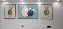 鲸派 电表箱装饰画免打孔推拉式轻奢简约弱电箱餐厅挂画配电箱遮挡画 322-8 55*45/遮挡45*35/液压上掀黑框 实拍图