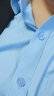 罗蒙（ROMON）翻领长袖衬衫男商务职业正装中青年纯色工装休闲蓝色衬衣男士上衣 蓝色【单件装】 40 实拍图