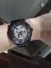 劳士顿（ROSDN）生日礼物手表男机械表镂空时尚男表瑞士风前十大名男士手表 G2638黑壳黑面黑皮 实拍图