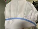 FGHGF厨师帽 工作帽男女厨房工作帽 防尘油烟食堂餐厅食品面点师烘焙帽 白/浅兰条HA11 实拍图