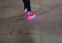 美洲狮（COUGAR）轮滑鞋儿童闪光溜冰鞋男女滑冰旱冰鞋女轮滑鞋男童 粉红全闪套装 L(可调37-41码) 实拍图