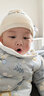 贝肽斯婴儿保暖帽子冬季款棉质胎帽新生儿宝宝0-12月儿童头饰御寒 调皮兔-米色 春秋 0-3个月 (帽围32-39cm) 实拍图