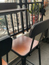 美式loft高脚椅子铁艺吧台椅实木酒吧椅复古咖啡厅前台带靠背 坐高75CM实木坐垫有靠背 晒单实拍图