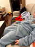 噜噜牛（LULUNIU）儿童睡衣男孩秋冬季法兰绒加厚款男童中大童珊瑚绒睡衣 蓝色-62013 165cm(22码建议身高155-160) 晒单实拍图