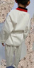 Orange cat跆拳道服儿童成人通用男女款纯棉柔道服练功比赛服武术训练服 白色长袖款 110尺码【身高103-113推荐】 实拍图