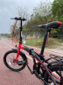 狼途（Langtu） 铝合金20寸折叠自行车成人学生男女变速超轻便携单车免安装KW027 黑红渐变 20寸 实拍图