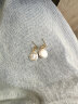 蒂蔻（Tico）时尚强光淡水珍珠耳钉女士款925银珍珠耳坠珍珠耳环一对 款式一 晒单实拍图