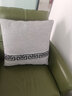 Avigers棉麻沙发抱枕靠垫新中式大靠枕办公室汽车护腰靠背垫不含芯定制 黑条纹左拼 灰 60cm*60cm 含枕芯 实拍图