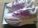 达芙妮老爹鞋女款2026爆款春季透气鞋子女厚底增高女鞋榴莲底轮胎跑步鞋 米紫色【5.5CM榴莲底】 36 实拍图