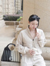 对白时尚通勤运动卫衣两件套女2025春装新款外套直筒长裤休闲套装 浅咖色 M 实拍图