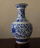 傲世景德镇陶瓷器青花瓷花瓶工艺品客厅摆件玄关办公室博古架装饰品 青花缠枝莲玉壶春+底座+证书 实拍图