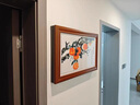 良木新中式电表箱装饰画免打孔总闸开关配电箱遮挡装饰画壁画柿柿如意 A-事事如意-红褐实木框 60*50CM左推拉遮挡50*40 实拍图
