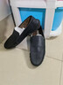 水木苒豆豆鞋男夏季韩版潮流英伦男鞋皮鞋休闲鞋子男驾车一脚蹬懒人乐福 黑色 #42 实拍图