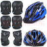 酷秀（COUSOO）成人儿童护具溜冰鞋轮滑滑冰滑板护具护膝轮滑头盔套装山地车自行 7件套 【七仓直发】黑蓝护具+头盔 S(50-70斤使用) 实拍图