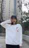 love legend情侣装卫衣秋冬男女同款新款百搭休闲圆领宽松外套学生班服定制 (小白男) 白色 L(建议120-140斤内穿) 实拍图