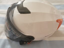 野马电动车头盔男女3C认证夏季电瓶车半盔安全帽四季轻便式防晒长镜片 335白色/茶色镜 均码(建议55-61cm头围) 实拍图