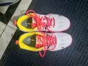李宁（LI-NING）乒乓球鞋羽毛球鞋鹰眼2.0国家队比赛训练鞋 白/荧光果红 42  实拍图