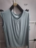 春织妈妈背心莫代尔短袖女夏季胸褶无袖中老年人宽松大码老人汗衫背心 海蓝(单件上衣) 3XL 145斤-165斤可穿 实拍图