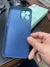 麦麦米适用iPhone 12 Pro Max手机壳海蓝色轻奢版苹果12pro超薄磨砂透明保护套创意男 新丨iPhone 12 Pro Max-海蓝色 实拍图