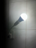 赫钢 E27万向灯座LED灯泡直插式插座灯泡一体 卧室墙壁节能灯 三插灯座+9W灯泡白光 实拍图