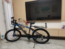 飞鸽山地自行车成年人男女变速轻便双碟刹学生青少年越野赛车山地车 黑蓝色 辐条轮 适合150-175cm 24英寸 30速豪华版 实拍图