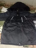 左斯客加绒加厚棉衣外套秋冬季青年韩版连帽棉服外套男棉袄户外骑行防寒 黑色 XXXL 实拍图