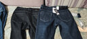 袋鼠优质棉牛仔裤男厚款秋冬直筒弹力加绒裤子柔软修身舒适男士长裤 深兰加绒A07 31（2尺4） 实拍图