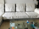 太美鑫水洗全棉亲肤沙发垫四季通用防滑布艺简约现代纯棉坐垫子套罩盖布 A-扇贝-米白(双面) 110*240cm 实拍图