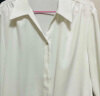 初申短袖衬衫女职业休闲白衬衫设计感通勤衬衣S132C1257 实拍图