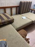 南宜 沙发实木沙发冬夏两用小户型现代中式转角贵妃款拉床款客厅家具 【普通款64cm/位】三人位+贵妃+茶几+电视柜 海绵坐垫 实拍图