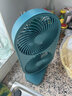 倍为12英寸120°摇头桌面风扇静音电风扇循环电扇台扇办公室宿舍床头多功能台式迷你usb风扇40000mAh 插电款-森林绿-12寸双轮大风力带摇头 实拍图