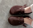 Devo软木鞋时尚两穿单鞋休闲舒适勃肯鞋平跟时尚半拖踩跟女鞋 56144 深棕反绒皮 38 （建议拍小一码） 实拍图