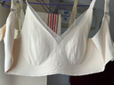 华婷露（Huatinglu）两种厚度超薄内衣女中薄款文胸无痕微聚拢睡眠胸罩兔耳朵内衣显小 超薄款-香槟白 L （适合36/80BC） 实拍图