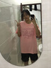 萨姆依     oversize潮牌卡通小熊印花纯棉短袖T恤女学生夏季新款宽松情侣百搭tee半袖上衣 粉色 XL 实拍图