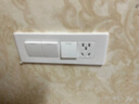 公牛（BULL）118型带开关插座 G04象牙白色大号墙壁面板4位电视墙厨房专用四位 三开五孔（3开5孔单双控通用） 暗装195型长方形自由组合家用 实拍图
