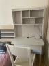 悦美妙 书桌书柜组合电脑桌台式学生学习桌家用卧室书架一体写字桌子 【升级双抽款】80CM暖白色 实拍图