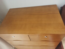 鲁菏鑫森斗柜 实木斗柜现代简约卧室客厅抽屉式收纳柜子储物柜 浅胡桃高五斗【升级带锁款】 实拍图