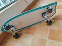迈卡龙 陆地冲浪板S7弹簧桥免蹬地成人儿童初学者代步刷街专业陆冲滑板 S7免蹬-30寸【黑闪电】 实拍图