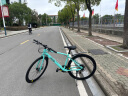 Jeep吉普公路自行车碟刹变速自行车男女学生公路车竞技代步车-RS730 RS730-直把-比安奇绿-铝合金 M码（适合身高165-185CM） 21速-初学者骑行(入门款) 实拍图