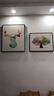 瑞尚 餐厅装饰画北欧客厅挂钟组合画装饰画沙发背景墙画茶餐厅挂画 创意组合-Z018 左50*60右50*40晶瓷面+挂钟 实拍图