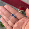 伊芭伊芭1克拉皇家蓝蓝宝石耳钉18K金镶嵌钻石彩色宝石耳环 一对（现货） 晒单实拍图