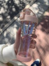膳魔师（THERMOS）摇摇杯大容量水杯学生奶昔杯健身Tritan塑料杯子带刻度TP4086 橡皮粉 500ml 实拍图