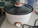 Wuzory德国电煮锅双耳电火锅电热锅蒸煮电锅一体多功能锅电蒸锅宿舍小火锅小电锅家用煎涮一体不粘锅 3L 24cm【无蒸笼】(2-4人) 实拍图