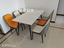 京释（JINGSHI）餐桌 岩板餐桌椅组合意式轻奢现代简约家用饭桌餐厅家具 雪山白哑光【蝴蝶椅】 1.4m 六椅【桌架升级款】 实拍图