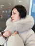 XAQ羽绒服女长款2023秋冬时尚洋气90白鸭绒加厚保暖狐狸大毛领外套女 喜马拉雅灰 S（80-110斤） 实拍图