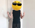 水晶豆男士宽肩背心纯棉坎肩打底汗衫修身型无袖V领t恤运动紧身全棉夏季 圆领藏青+藏青 L 实拍图