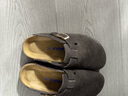 东园物作软木拖鞋真皮休闲日系时尚百搭外穿防滑情侣款Boston半包勃肯鞋 深棕色 35 正码 实拍图