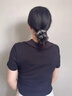 晓青瓜水钻大肠发圈气质甜美满钻轻奢后脑勺发饰头花头绳头饰女2025款 水钻轻奢发圈F2182 实拍图