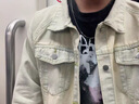沐发美式复古水洗牛仔夹克男春秋小众设计感拉链上衣高街潮牌宽松外套 怀旧色 3XL 推荐160-180 实拍图
